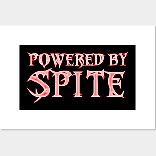 Powered By Spite (red outline) Posters and Art